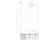 Round bar pull handle Ø25mm